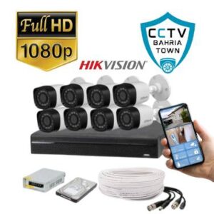 CCTV bahria town 8 camera full HD system hikvision